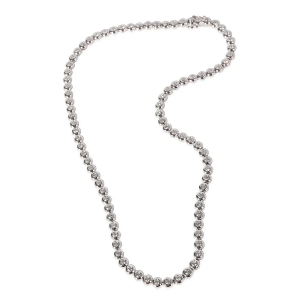 Tiffany & Co. Diamond Tennis Necklace in Platinum, '5.50 CTW' - Picture 2 of 11